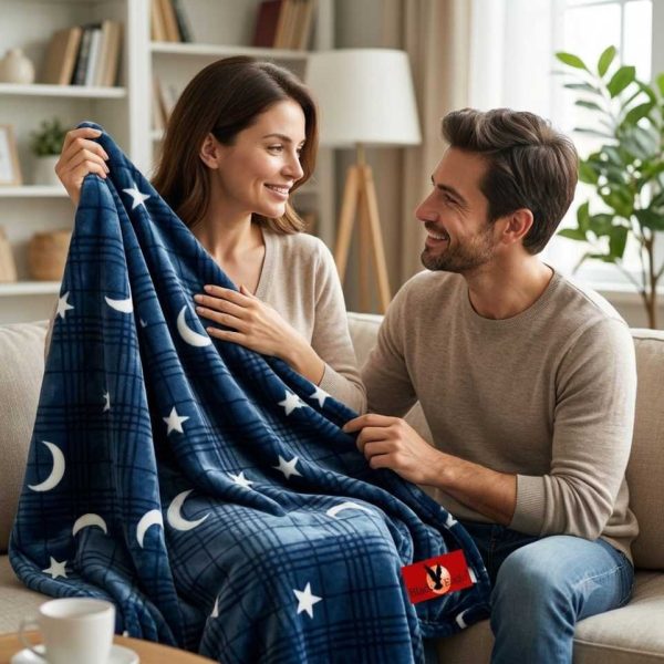 رضایت از پتو مسافرتی ژله ای دو نفره بلک ایگل طرح ماه و ستاره در فروشگاه شیک خوابا